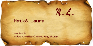 Matkó Laura névjegykártya
